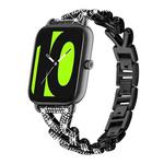 20mm For Xiaomi Haylou RS4 Plus LS11 / LS12 xDfind Small Twist Diamond Metal Watch Band(Black)