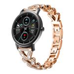 20mm For Xiaomi Mibro Air / Mibro Lite xDfind Small Twist Diamond Metal Watch Band(Rose Gold)