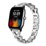 20mm For Amazfit GTS4 Mini/3/2 /2e/2 Mini xDfind Small Twist Diamond Metal Watch Band(Silver)
