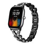 20mm For Amazfit GTS4 Mini/3/2 /2e/2 Mini xDfind Small Twist Diamond Metal Watch Band(Black)