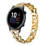 20mm For Honor Watch SE / Magic Watch2 42mm xDfind Small Twist Diamond Metal Watch Band(Gold)