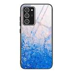 For Samsung Galaxy Note20 Ultra Marble Pattern Glass Protective Case(DL07)