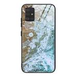 For Samsung Galaxy A51 Marble Pattern Glass Protective Case(DL06)