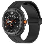 For Samsung Galaxy Watch 8 / 8 Classic xDfind Fold Black Buckle Magnetic Silicone Watch Band(Black)
