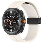 For Samsung Galaxy Watch 8 / 8 Classic xDfind Fold Black Buckle Magnetic Silicone Watch Band(Starlight)