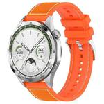 20mm xDfind Hybrid Nylon Braid Silicone Watch Band(Orange)