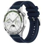 22mm xDfind Hybrid Nylon Braid Silicone Watch Band(Midnight Blue)