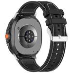 For Samsung Galaxy Watch 8 / 8 Classic 22mm xDfind Hybrid Nylon Braid Silicone Watch Band(Black)