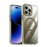 For iPhone 16 Pro iPAKY Mingxing Series MagSafe Magnetic Shockproof PC+TPU Phone Case(Transparent + Titanium)