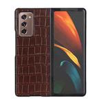 For Samsung Galaxy Z Fold2 5G Crocodile Texture Shockproof Protective Case(Brown)