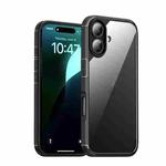 For iPhone 16 iPAKY YJ Series Transparent PC+TPU Phone Case(Black)