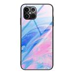 For iPhone 12 Pro Max Marble Pattern Glass Protective Case(DL05)