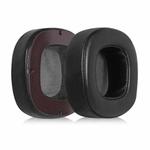 2pcs Magnetic Snap-on Lambskin Leather Earpads For Abyss Diana Phi / AB-1266(Black)
