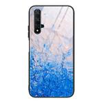 For Huawei Honor 20 / nova 5T Marble Pattern Glass Protective Case(DL07)