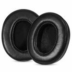 2pcs Snap-on Leather Earpads For Huawei FreeBuds Studio, Material:Lambskin Black