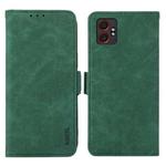For Samsung Galaxy XCover7 Pro ABEEL Frosted Magnetic RFID Leather Phone Case(Green)