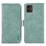 For Samsung Galaxy XCover7 Pro ABEEL Frosted Magnetic RFID Leather Phone Case(Cyan)