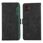 For Samsung Galaxy XCover7 Pro ABEEL Color Block Magnetic RFID Leather Phone Case(Black-Green)