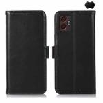 For Samsung Galaxy XCover7 Pro Magnetic Crazy Horse Texture Genuine Leather RFID Phone Case(Black)