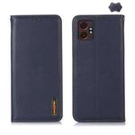For Samsung Galaxy XCover7 Pro KHAZNEH Nappa Top Layer Cowhide Leather Phone Case(Blue)