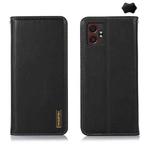 For Samsung Galaxy XCover7 Pro KHAZNEH Nappa Top Layer Cowhide Leather Phone Case(Black)