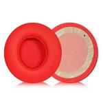 1 Pair Protein Leather Replacement Earpads For Beats Solo3 / Solo2(Red)