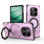 For Redmi Note 14 Pro 5G J-20 Solid Color MagSafe Magnetic TPU+PC Phone Case(Pink)