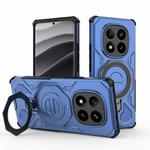 For Redmi Note 14 Pro+ 5G Global J-20 Solid Color MagSafe Magnetic TPU+PC Phone Case(Blue)