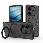 For Redmi Note 14 5G J-20 Solid Color MagSafe Magnetic TPU+PC Phone Case(Black)