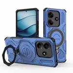 For Redmi Note 14 5G J-20 Solid Color MagSafe Magnetic TPU+PC Phone Case(Blue)