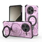 For Redmi K80 Pro 5G J-20 Solid Color MagSafe Magnetic TPU+PC Phone Case(Pink)