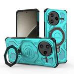 For Redmi K80 Pro 5G J-20 Solid Color MagSafe Magnetic TPU+PC Phone Case(Lake Blue)