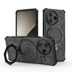 For Redmi K80 Pro 5G J-20 Solid Color MagSafe Magnetic TPU+PC Phone Case(Black)