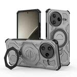 For Redmi K80 Pro 5G J-20 Solid Color MagSafe Magnetic TPU+PC Phone Case(Grey)