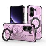 For Redmi Turbo 4 5G J-20 Solid Color MagSafe Magnetic TPU+PC Phone Case(Pink)
