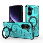 For Redmi Turbo 4 5G J-20 Solid Color MagSafe Magnetic TPU+PC Phone Case(Lake Blue)