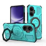 For Redmi Turbo 4 Pro 5G J-20 Solid Color MagSafe Magnetic TPU+PC Phone Case(Lake Blue)