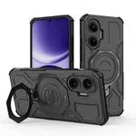 For Redmi Turbo 4 Pro 5G J-20 Solid Color MagSafe Magnetic TPU+PC Phone Case(Black)