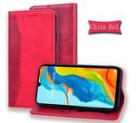 For Huawei P30 Lite Business Stitching Horizontal Flip Leather Case with Double Folding & Bracket & Card Slots & Photo Frame & Wallet(Red)