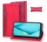 For Huawei Nova 6 SE Business Stitching Horizontal Flip Leather Case with Double Folding & Bracket & Card Slots & Photo Frame & Wallet(Red)