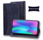 For Huawei P Smart (2019) Business Stitching Horizontal Flip Leather Case with Double Folding & Bracket & Card Slots & Photo Frame & Wallet(Black)