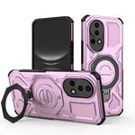 For Huawei nova 12 5G J-20 Solid Color MagSafe Magnetic TPU+PC Phone Case(Pink)