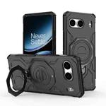 For OnePlus Nord 4 5G Global J-20 Solid Color MagSafe Magnetic TPU+PC Phone Case(Black)