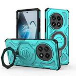 For OnePlus 13 5G J-20 Solid Color MagSafe Magnetic TPU+PC Phone Case(Lake Blue)