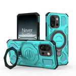 For OnePlus 13T 5G J-20 Solid Color MagSafe Magnetic TPU+PC Phone Case(Lake Blue)