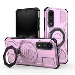 For OnePlus Ace 5 Ultra 5G / Nord 5 J-20 Solid Color MagSafe Magnetic TPU+PC Phone Case(Pink)