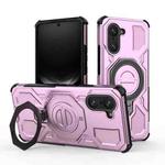 For OnePlus Ace 5 Racing 5G / Nord CE5 J-20 Solid Color MagSafe Magnetic TPU+PC Phone Case(Pink)