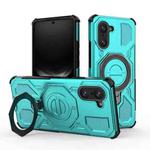 For OnePlus Ace 5 Racing 5G / Nord CE5 J-20 Solid Color MagSafe Magnetic TPU+PC Phone Case(Lake Blue)