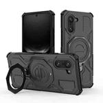 For OnePlus Ace 5 Racing 5G / Nord CE5 J-20 Solid Color MagSafe Magnetic TPU+PC Phone Case(Black)