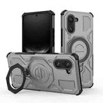 For OnePlus Ace 5 Racing 5G / Nord CE5 J-20 Solid Color MagSafe Magnetic TPU+PC Phone Case(Grey)